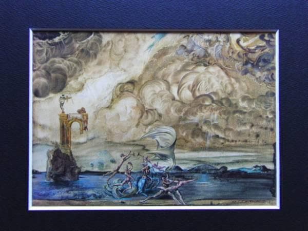 ダリ、つむじ風の凱旋、希少画集画、新品額付