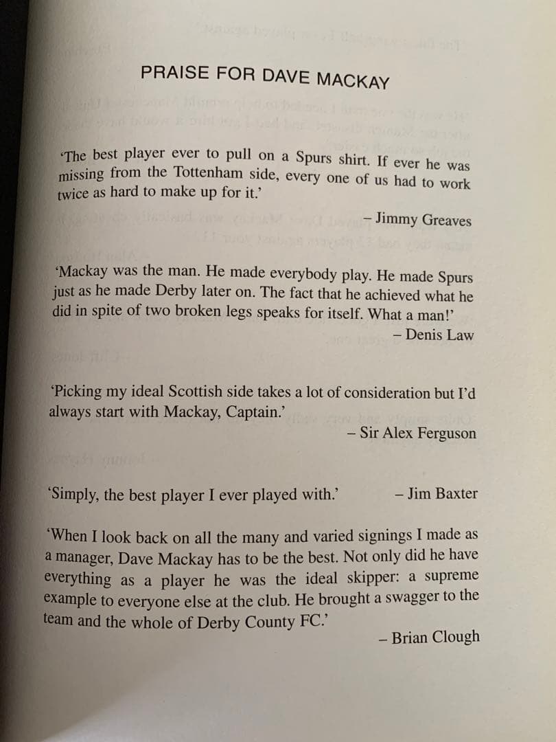 ＂The Real MACKAY ＂スパーズ史上最高の選手デイブ・マッカイ自伝