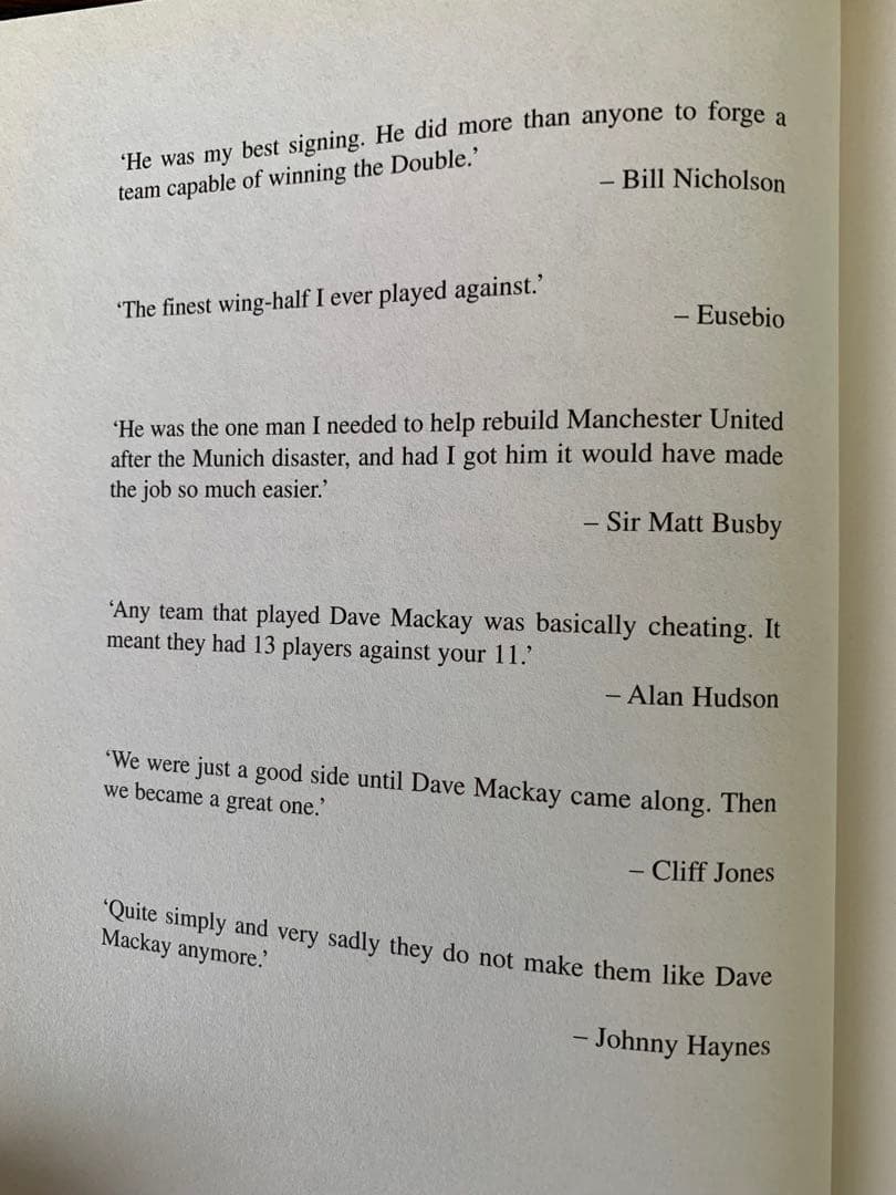 ＂The Real MACKAY ＂スパーズ史上最高の選手デイブ・マッカイ自伝