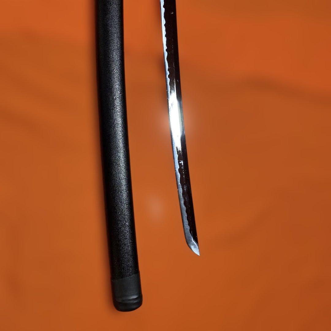 格安上質模造刀 茶柄 雲龍楕円鍔 黒梨地鞘