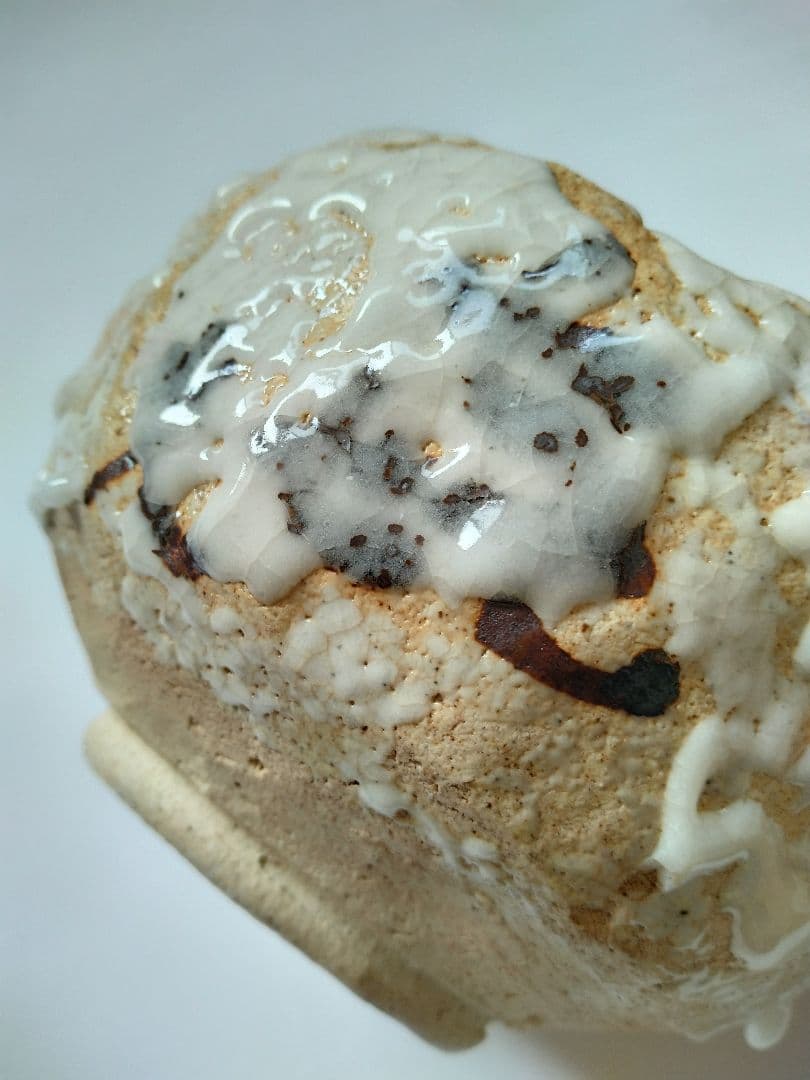 矢野景川　志野茶碗　鉄絵　抹茶碗