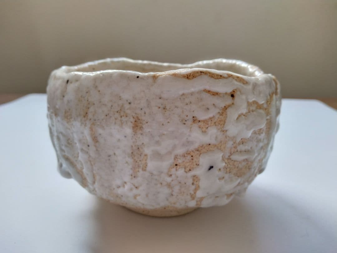 矢野景川　志野茶碗　鉄絵　抹茶碗