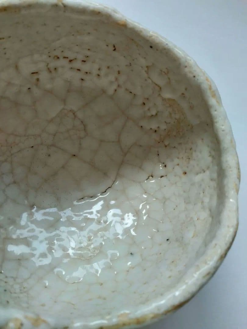 矢野景川　志野茶碗　鉄絵　抹茶碗