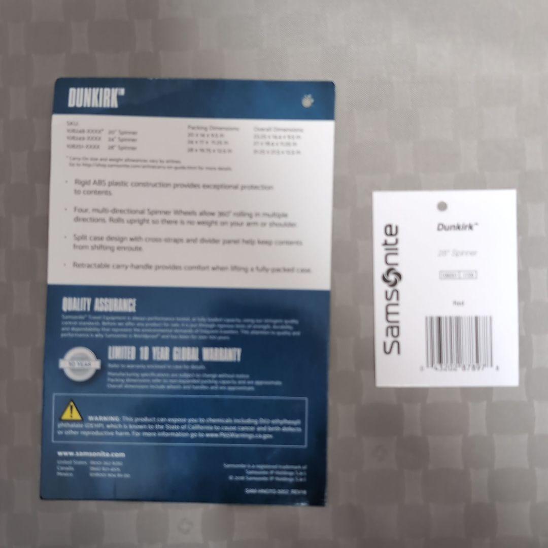 お値下げ【美品】サムソナイト スーツケース ハードキャリーケース DUNKIRK