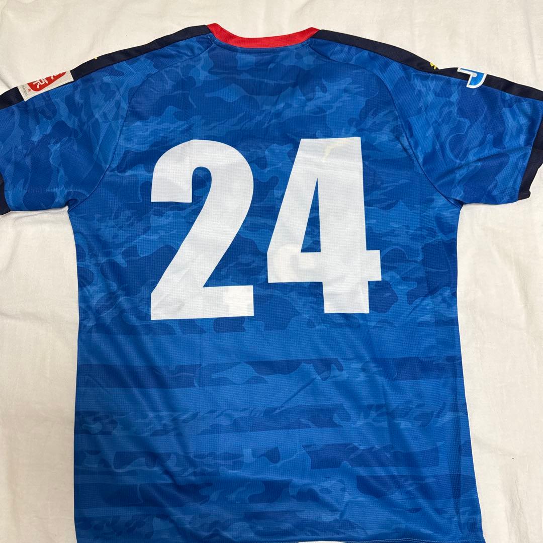 上下セットありPUMA サッカーウェア 青 24番 Lサイズ