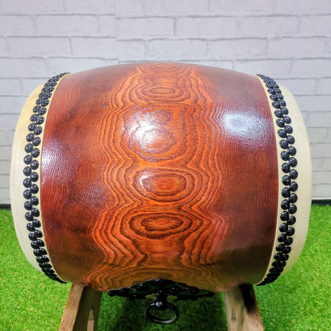 【最高級】和太鼓 1尺1寸 欅（赤欅）一本繰り抜き 如輪杢 希少品