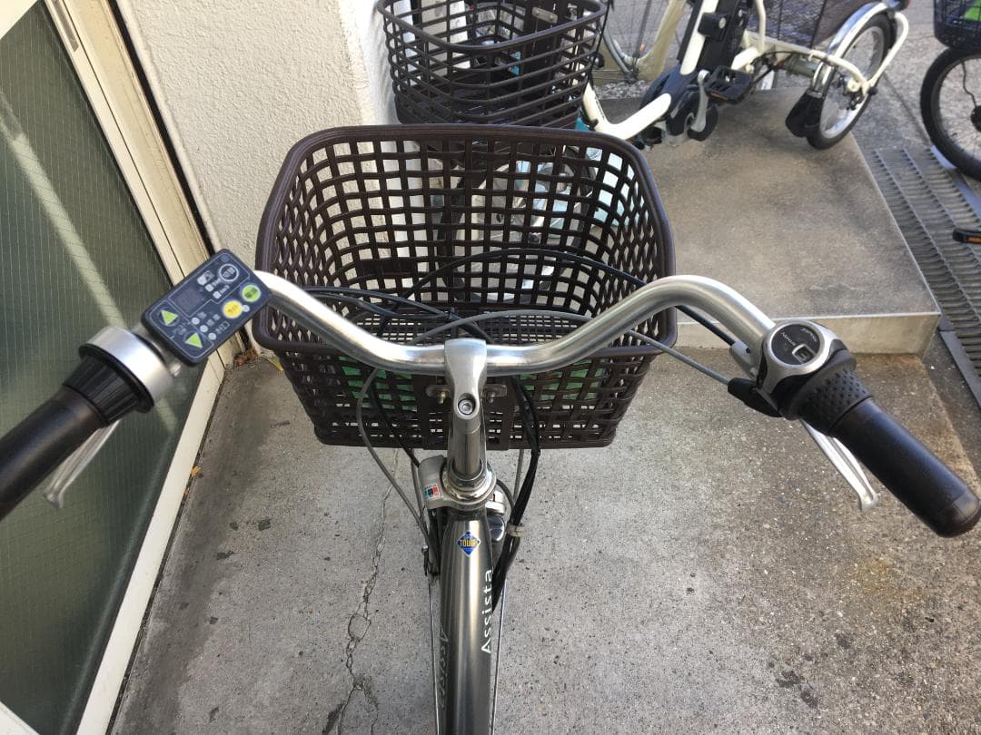 地域限定送料無料　アシスタ　8,9AH　子供乗せ　シルバー　神戸市　電動自転車