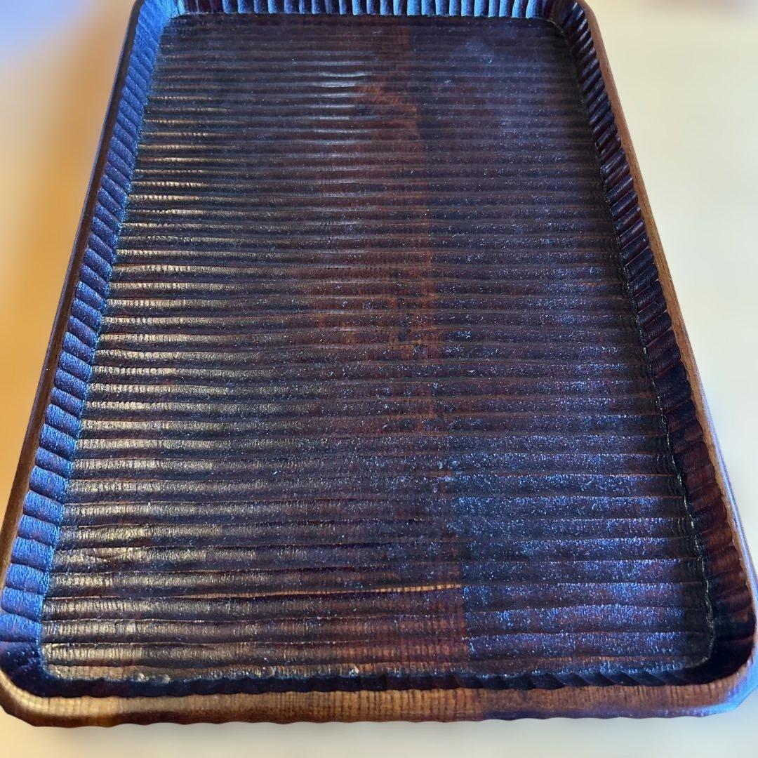 BAGEL我谷盆 木と漆の匠 彩 盆 新品