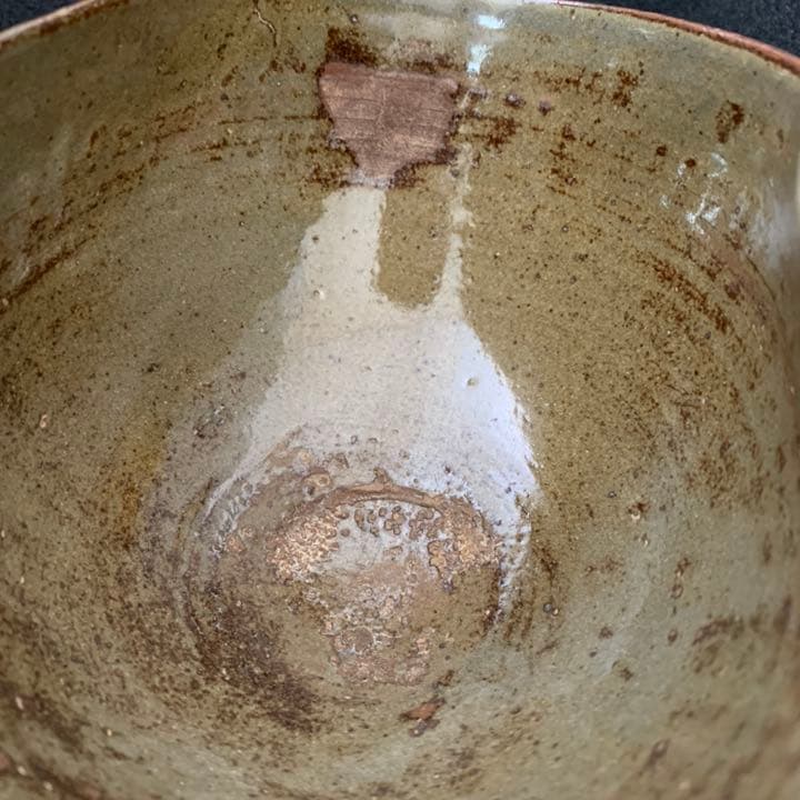 古八代象嵌文　割高台茶碗　茶道具　茶碗　オブジェ　三島象嵌