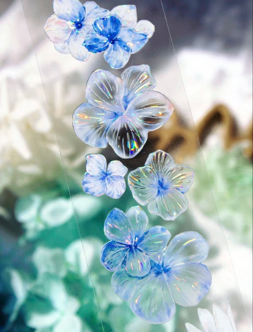 TimeGrid《蓝雾花屿》海外マスキングテープ　マステ 【2451】