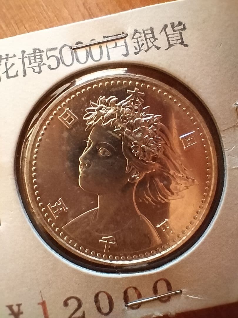 OSaka EXPO 大阪花博　花の万博記念プルーフ5000円銀貨　未使用に近い