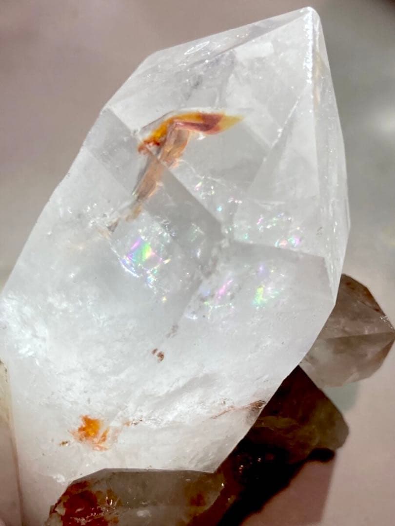 炎の精霊ঌ 　アンフィボールインクォーツ✨　クラスター　原石　クリスタル　水晶