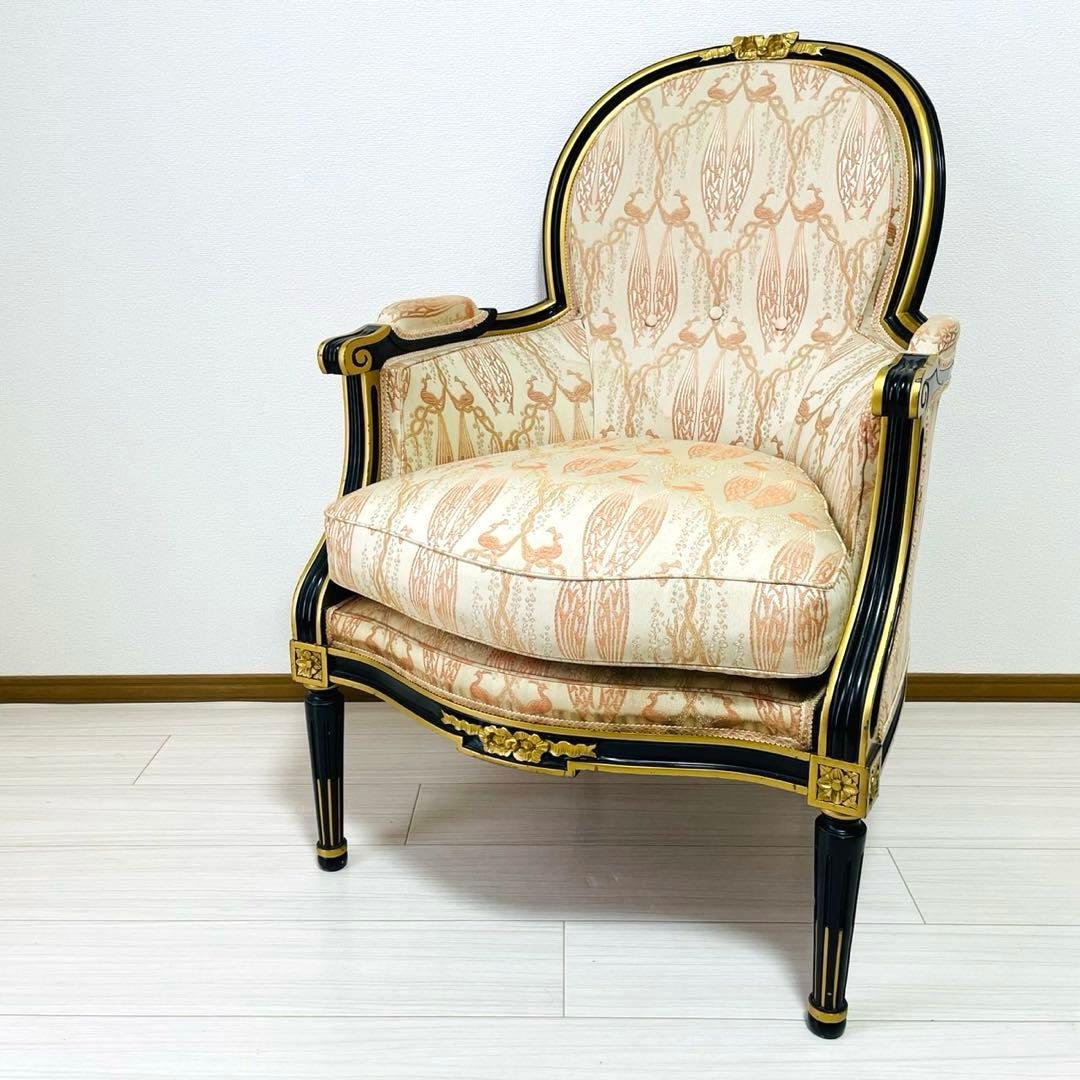 最高級　メローニフランチェスコ　ロココ様式　一人掛けチェア　イタリア製