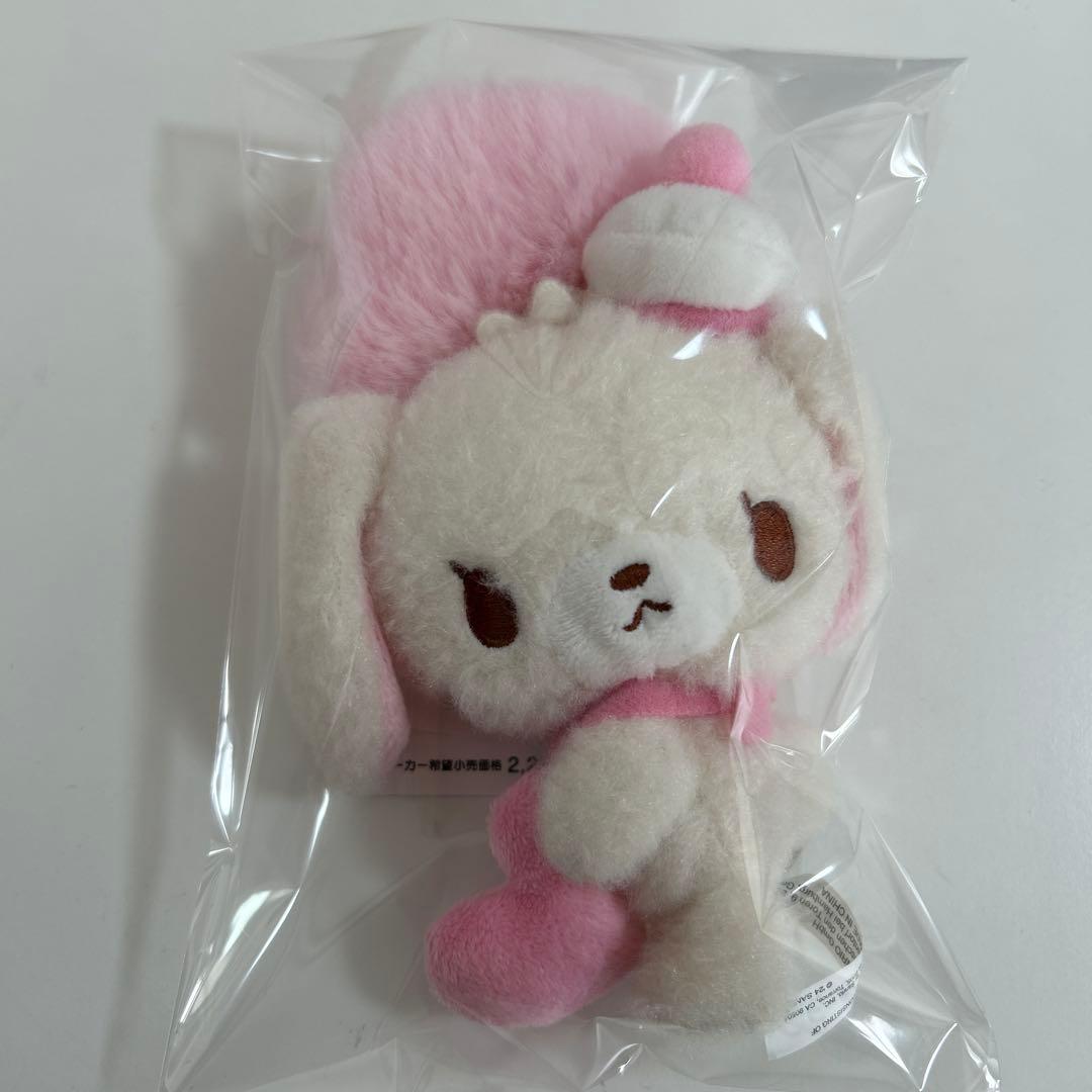 シュガーバニーズ　マスコット　ふわふわハート　しろうさ くろうさ