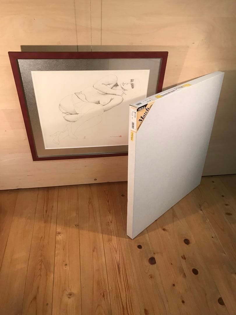 平賀敬「ガーターベルトの女性」リトグラフ　直筆サイン・落款・エディション有り