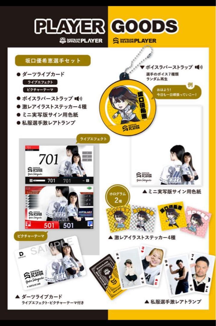 坂口優希恵　ダーツ　グッズセット
