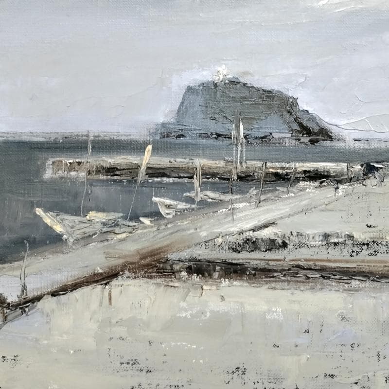 ☆玉川 基☆「 室蘭港 大黒島 」油絵　F6号