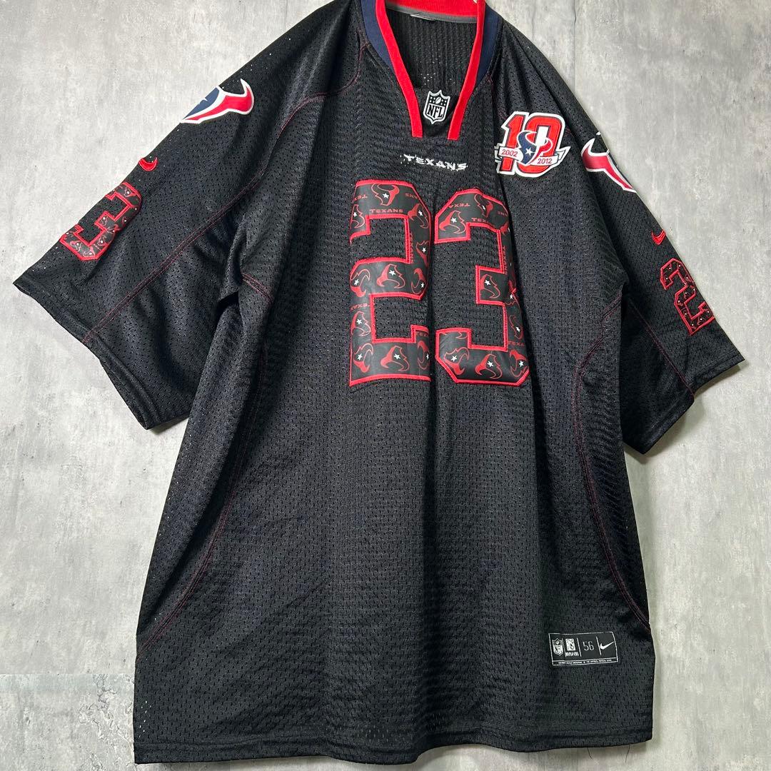 希少 NIKE NFL Texans 10周年記念 限定 ゲームシャツ メッシュ