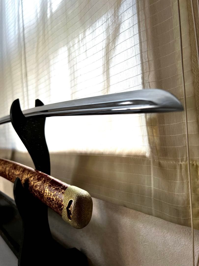 日本武具美術 模擬刀 模造刀 装飾鞘 赤金雲 大刀 豊臣秀吉刀