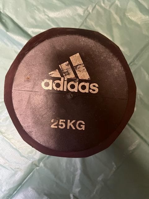 【美品】 ダンベル 25kg 2個セット アディダス 固定ダンベル セット2