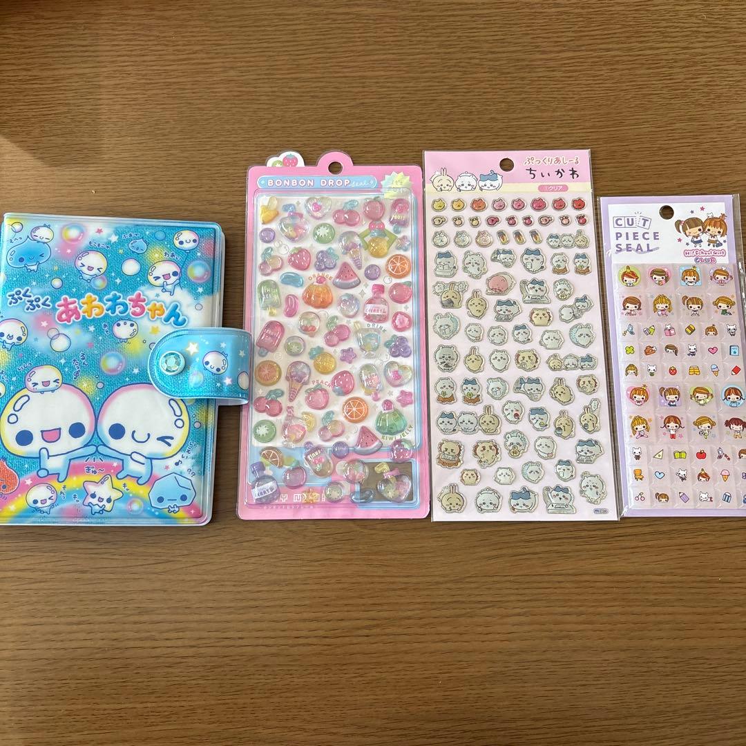 シール まとめ売り（ボンボンドロップ、タイル、ちいかわ、キラキラ、食べ物、花）