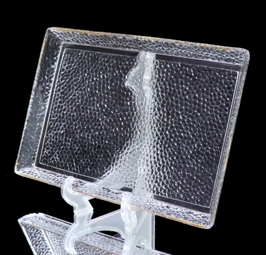 オールド・バカラ 鱗カット装飾 金彩 トレー ゴールド クロコ アンティーク