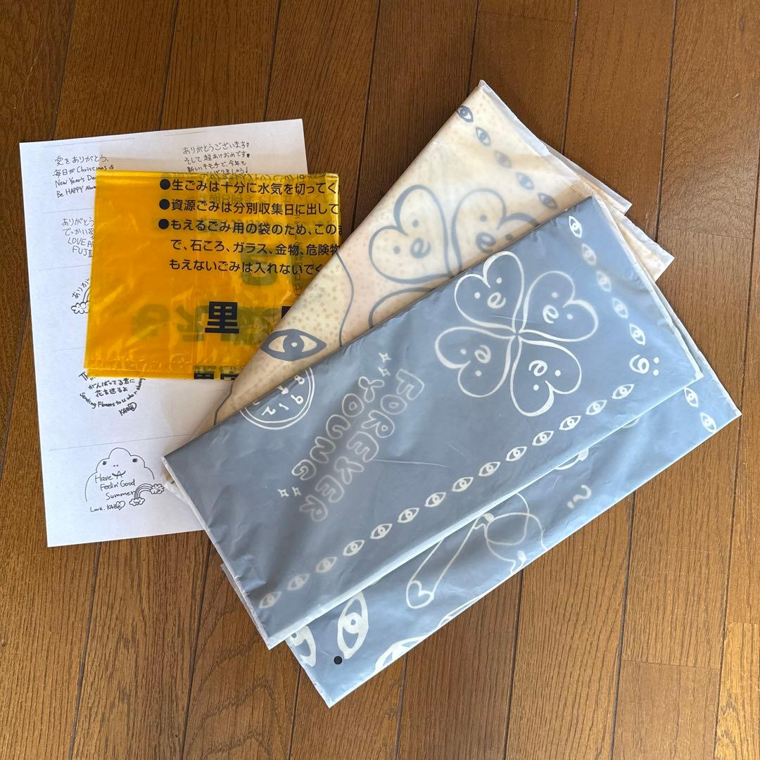 藤井風プレマグッズPrema バンダナブラック&アイボリー２枚セットおまけ付き