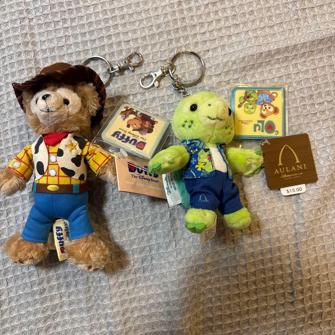 香港ディズニーウッディダッフィ　ハワイアウラニ　オル　キーホルダー　セット