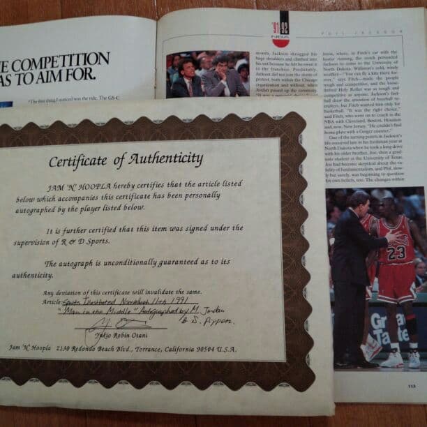 ビンテージ　ジョーダン、ピッペン、直筆サイン　鑑定書付き！！