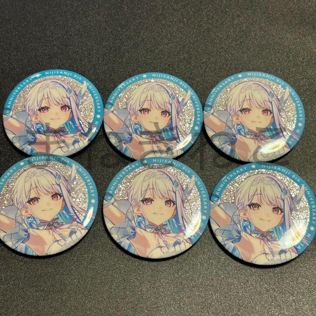 にじさんじ　8周年　グリッター缶バッジ　リゼ・ヘルエスタ