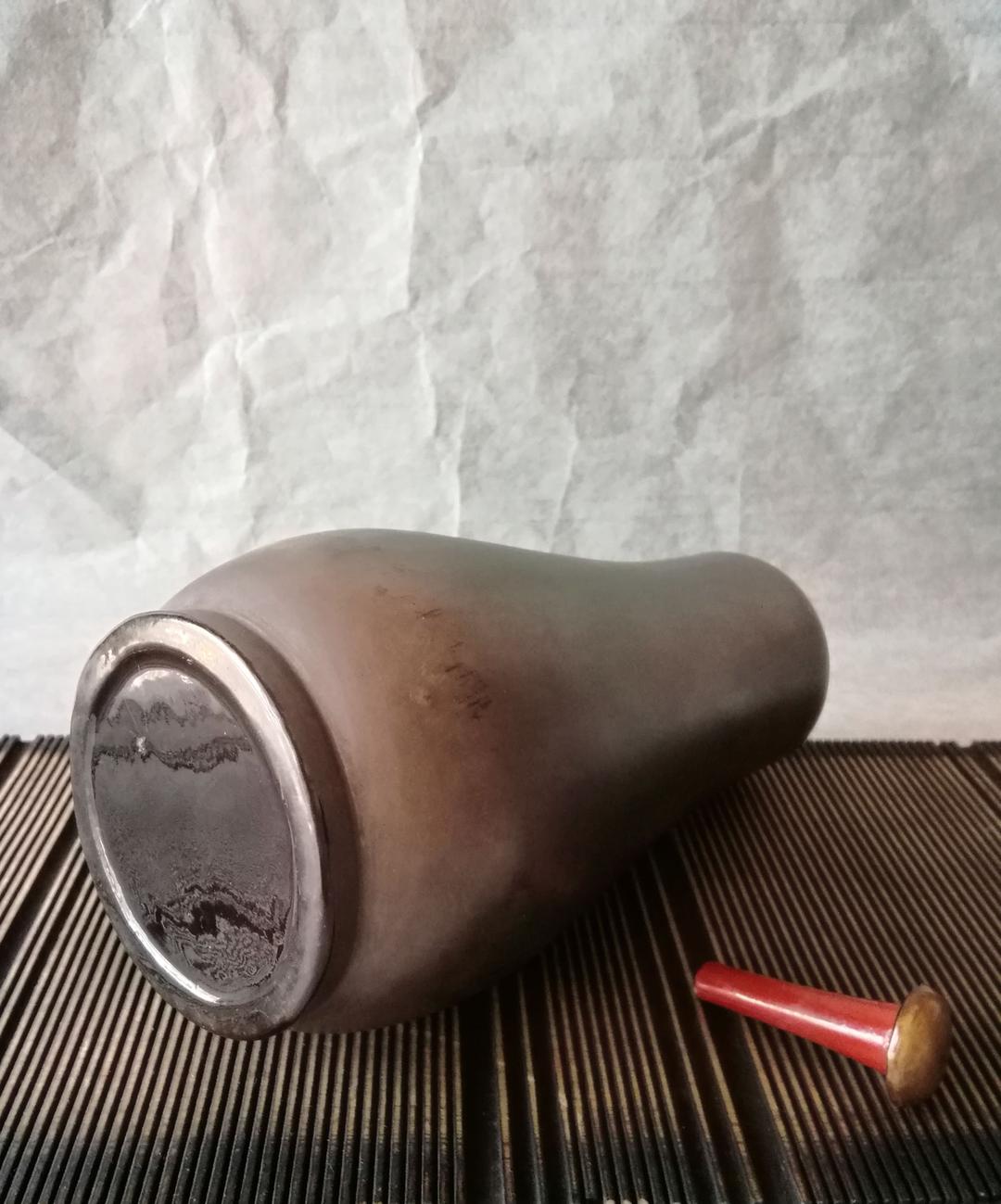 逸品　漆　木工　銀粉蒔　内朱塗り　江戸時代　水筒　徳利　花瓶和骨董　アンティーク