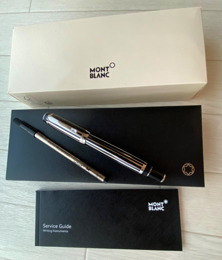 超美品　希少 モンブラン ボエム プラチナプレート クリスタル　ローラーボール