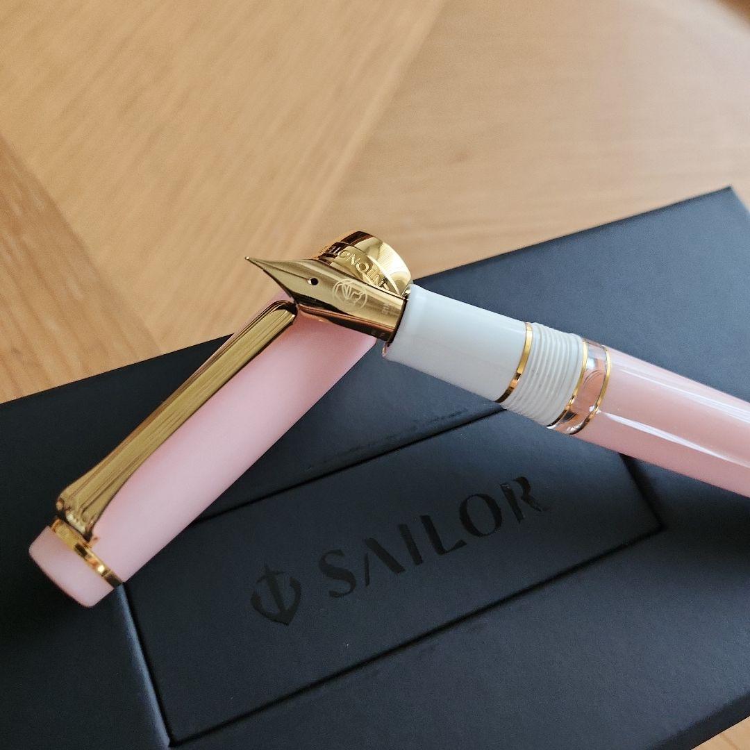 絶版品 入手困難 セーラー万年筆 レアロ 吸入式 EF ゆきのしたで 極細字