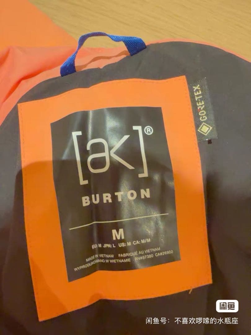 [ak] BURTON スノーボードパンツ M オレンジ