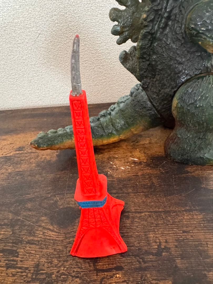 s63 ゴジラ　ブルマァク　ジャイアントサイズ　東宝　東京タワー付き　珍色？