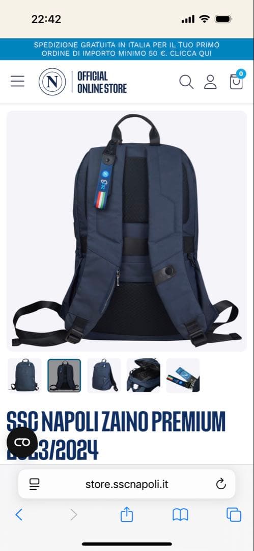 エンポリオアルマーニ　EA7 SSCナポリバックパック