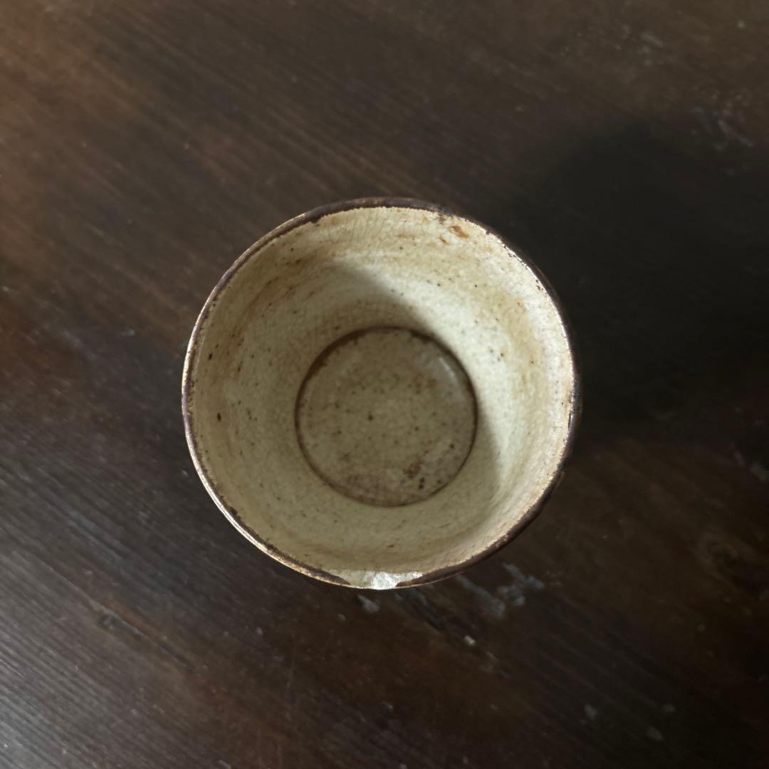 絵瀬戸猪口5点　御深井焼　猪口　美濃　酒盃　骨董　アンティーク　古道具　検:李朝