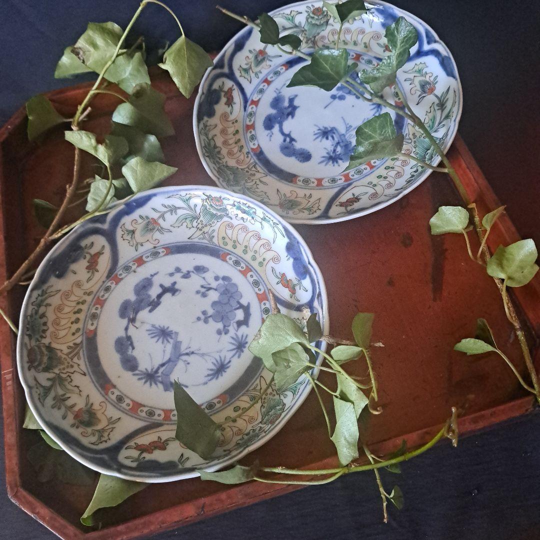 「high level 渦福(うずふく)の満足感！ 」古伊万里皿 3客セット 骨