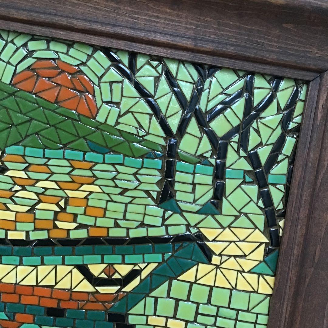 50’sアメリカ モザイクタイル 絵画 額 ビンテージHAWAII