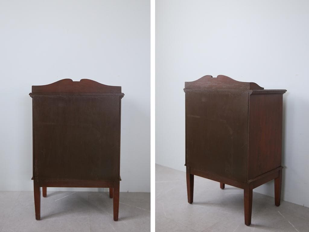 英国アンティーク木製ミュージックキャビネット/チェスト/レコード(91-263)