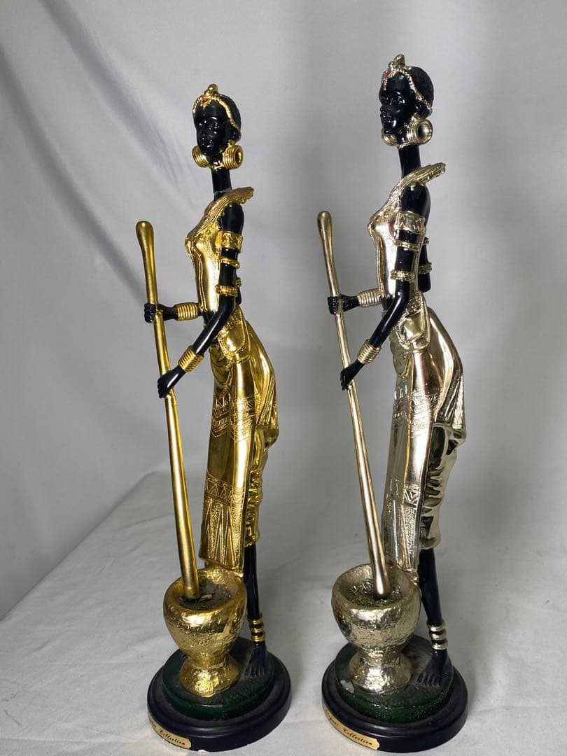 1626❣️アフリカ　民族　オブジェ　像　2体　セット