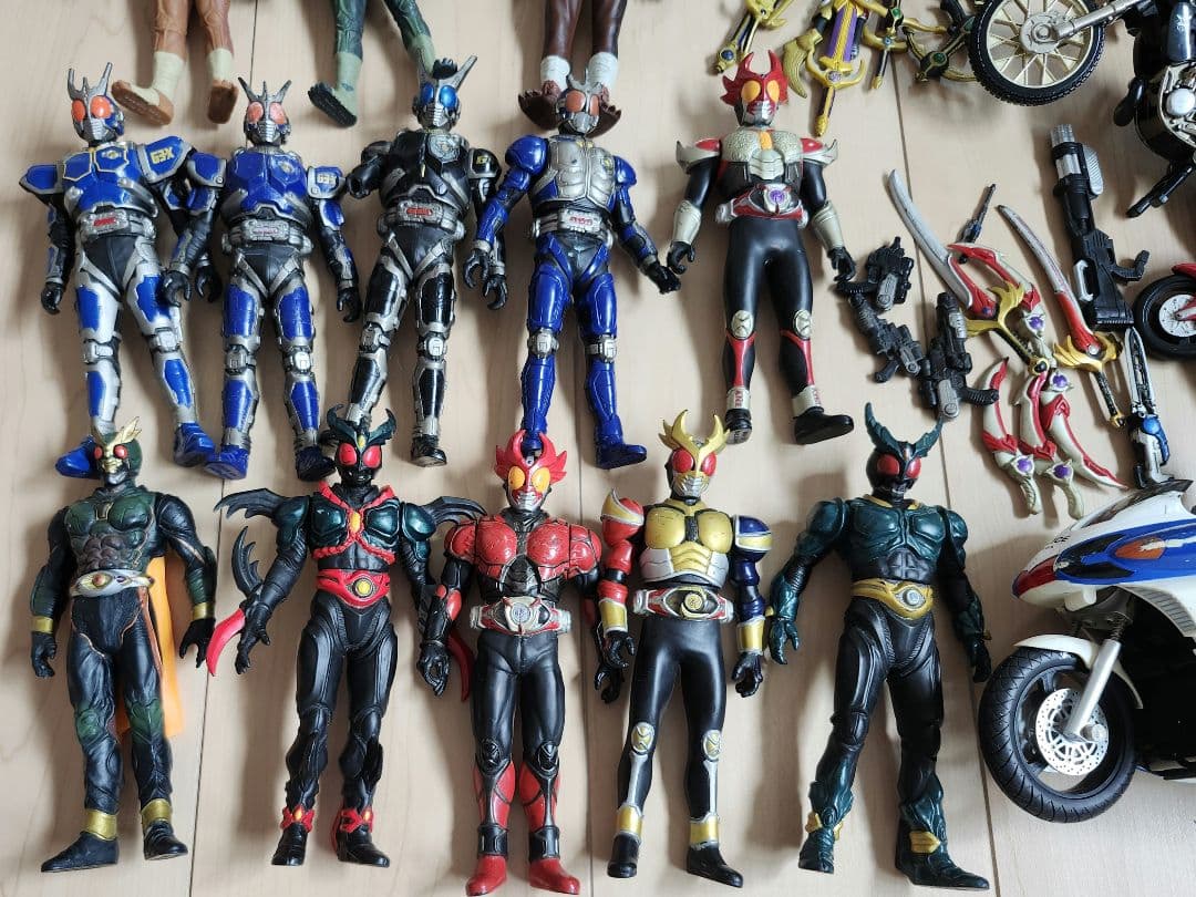 仮面ライダー ソフビ フィギュアまとめてセット バイク付き