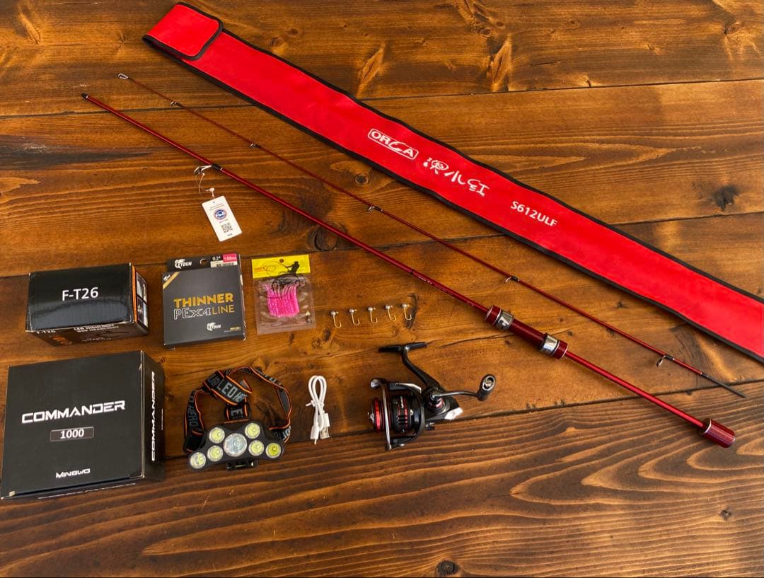 アジングセット　超軽量　S612ULF アジングロッド　スピニングリール　新品