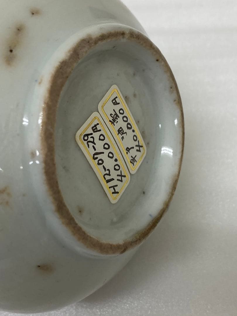 3-3250 骨董　油壺磁器　古平戸染付山水図油壺