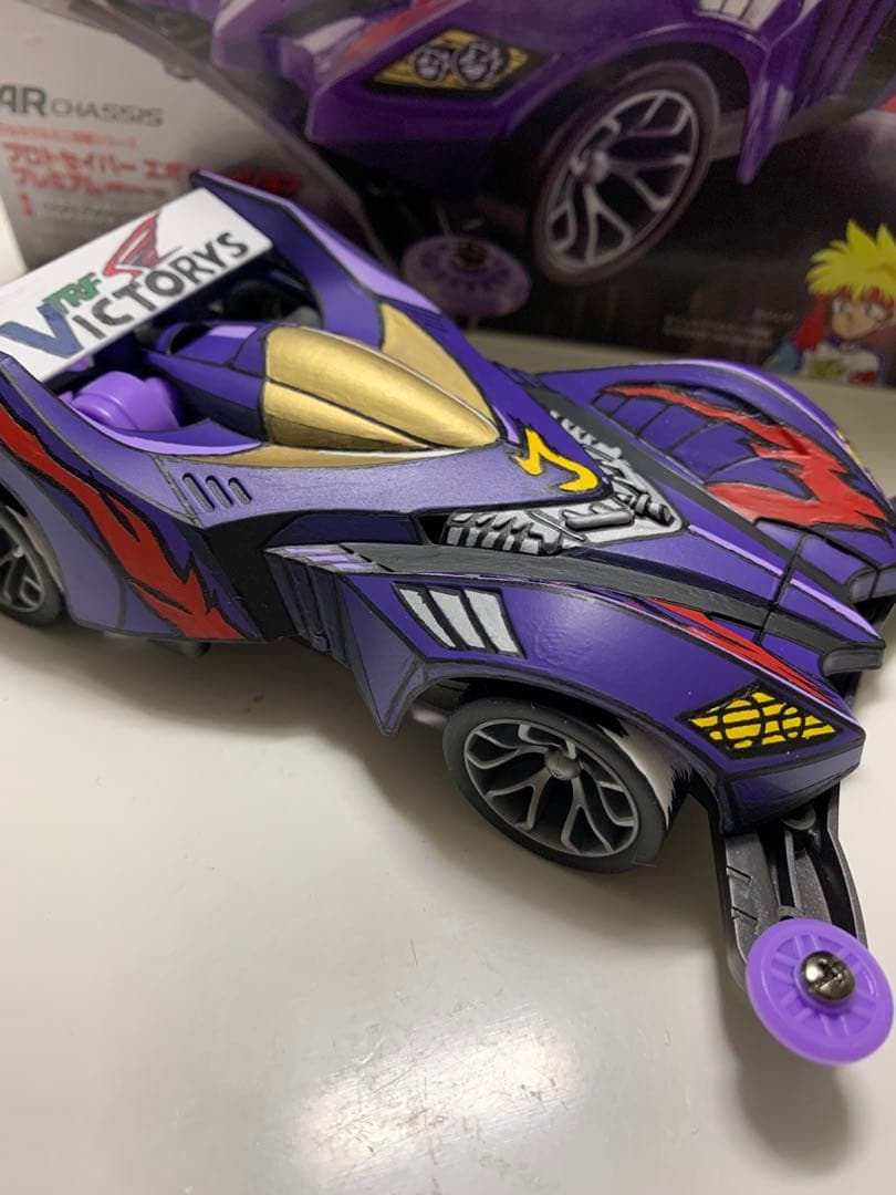 ミニ四駆　プロトセイバーエボリューション　EVO 二次元塗装　アニメ風　全塗装