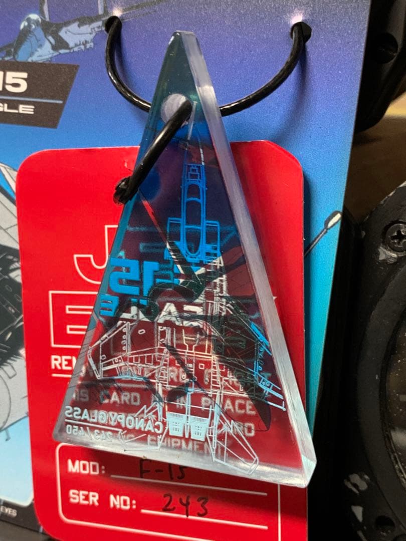 米空軍 戦闘機 F-15 イーグル キャノピー 実機タグ キーホルダー