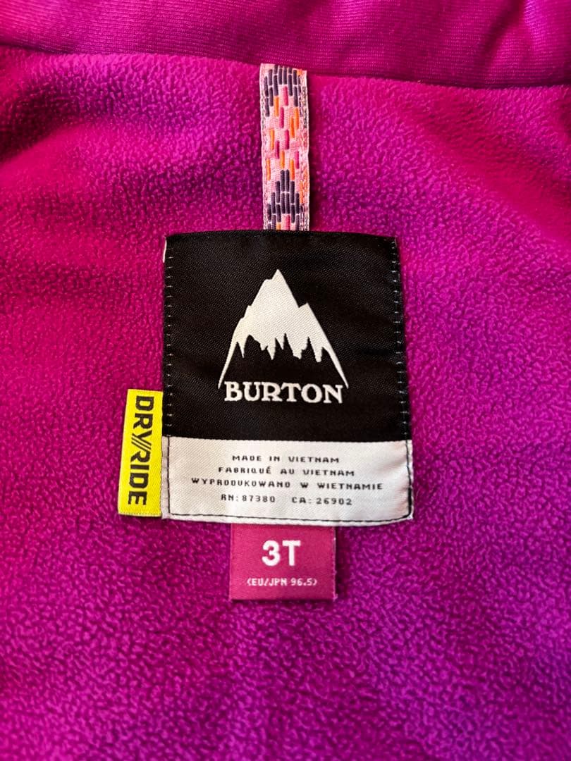 バートンBurtonトドラーtoddlerスノーボードウェア上下セットアップ