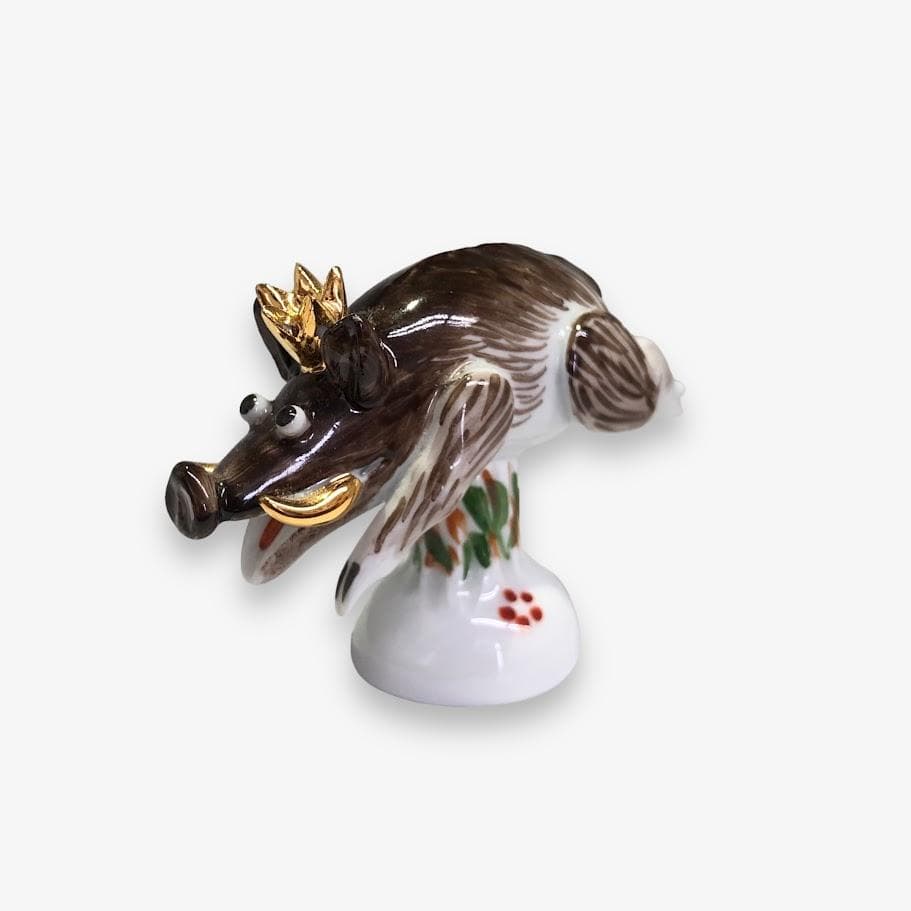 Meissen マイセン 猪 干支 アニマル 動物 フィギュリン オブジェ 希少