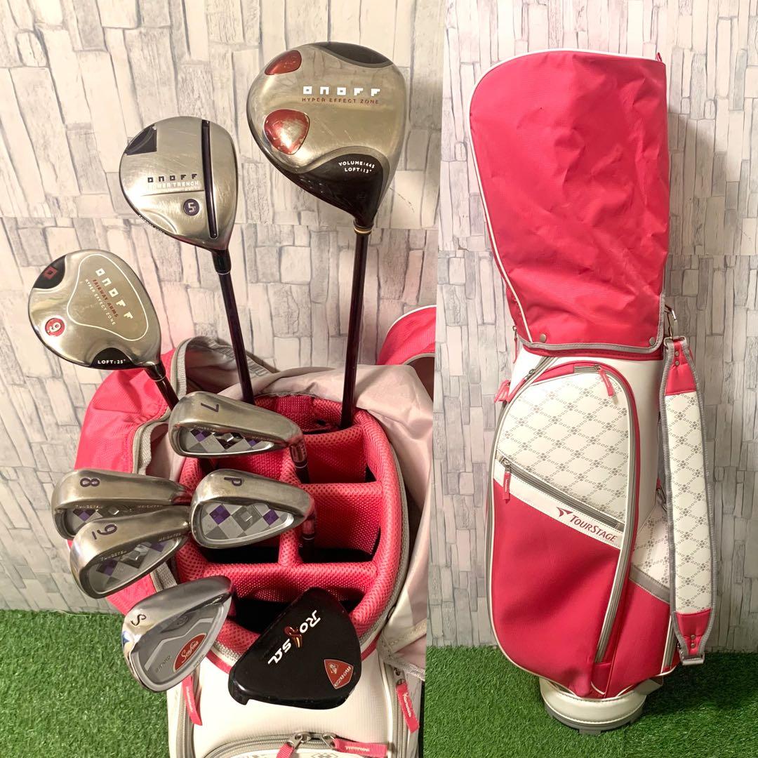オノフ 超高級本格レディースゴルフクラブセット9本 人気バッグ 高級パター付