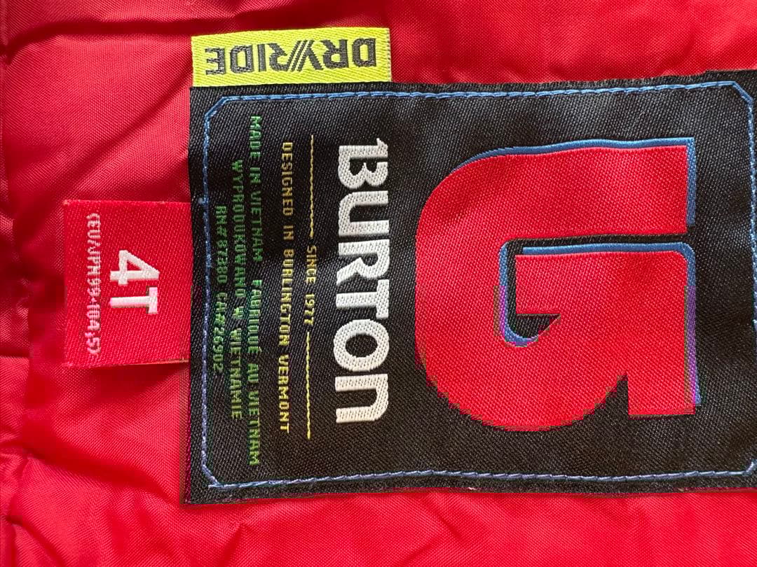 BURTON バートン 4T スノーウェア４点セット　グローブ、靴下はおまけ